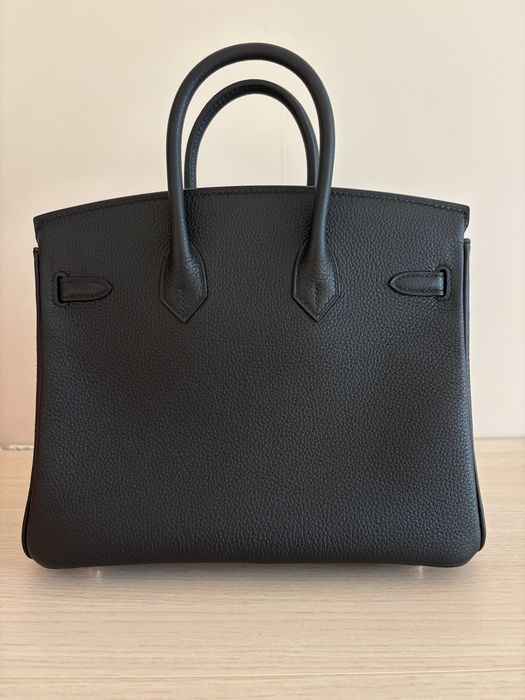 Hermès Birkin 25 Togo Noir GHW, пълен комплект, 2025 г.