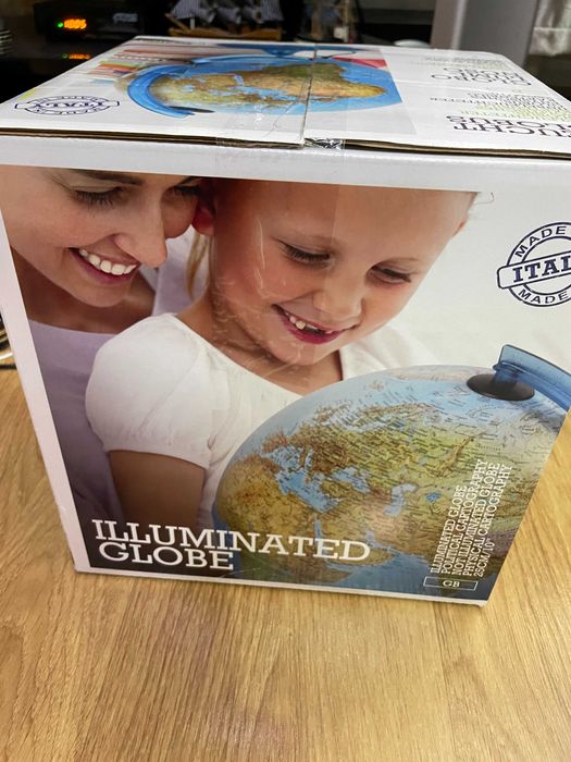 Glob Pamantesc Iluminat Diametru 25cm Made in Italy