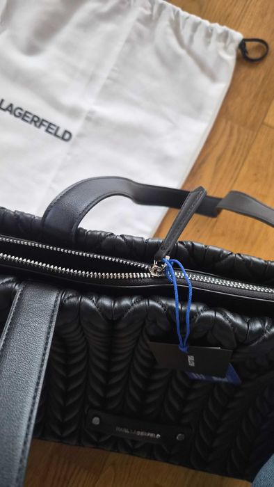 Чанта Karl Lagerfeld от естествена кожа