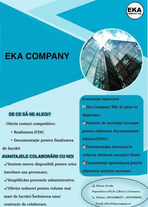 Autorizari de proiecte - Proiect DTAC pe specialitatea instalatiilor