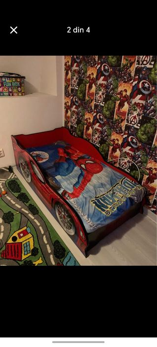 Pat de copii Spider Men și Minnie Mouse