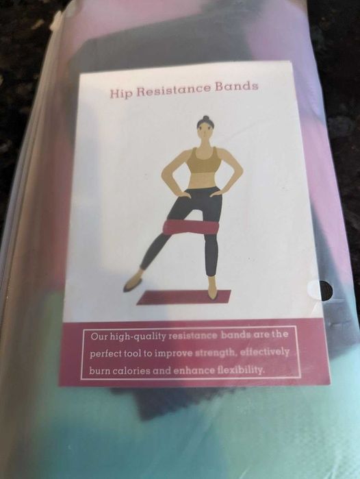 Комплект текстилни тренировъчни ластици с различна здравина