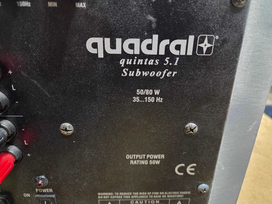 Subwoofer Audio Activ Quadral Quintas 5.1 50W RMS 80W 170mm cu Statie Interna pt El nu se pot pune boxe la el
