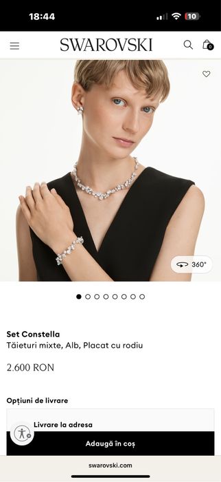 Set Swarovski Constella colier-bratara-cercei VIDEO whatsap