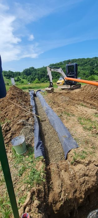 Inchiriez miniexcavator/ Vand balastru nisip pamant