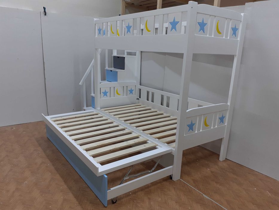 TRANSPORT GRATUIT.Pat etajat-supraetajat din lemn masiv.Cod 3526