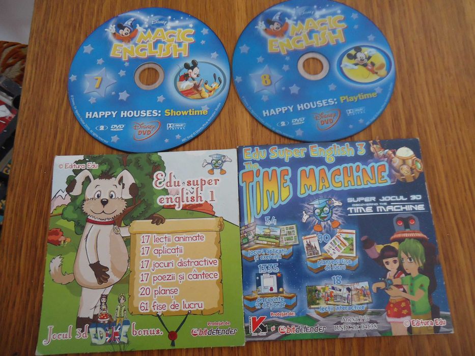 Vand 4 CD/DVD limba engleza pentru copii