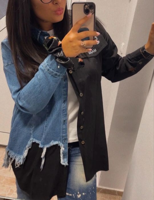 Екстравагантна дънкова риза