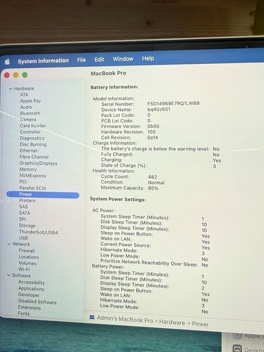Macbook Pro 16 M1 Pro 32GB ram 1TB SSD