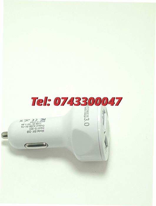 Incarcator Universal Masina Auto 4 Porturi Bricheta Usb Qc Fastcharge