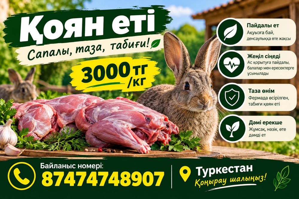 Қояндар бар 3500 ден