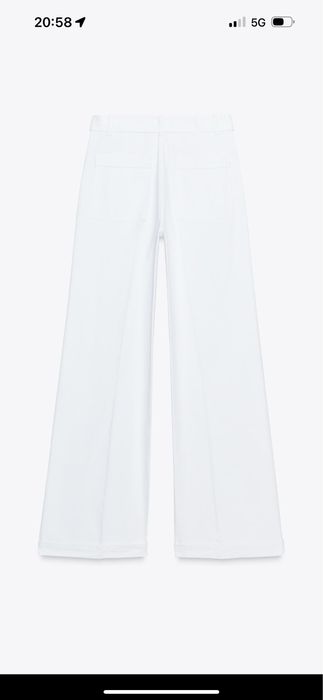 Бели дънки С размер ZARA с етикет