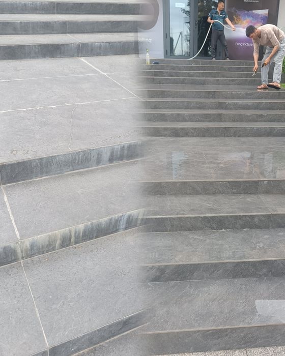 Мойка фасада. Чистка брусчатки. Уборка помещений. Химчистка мебели.