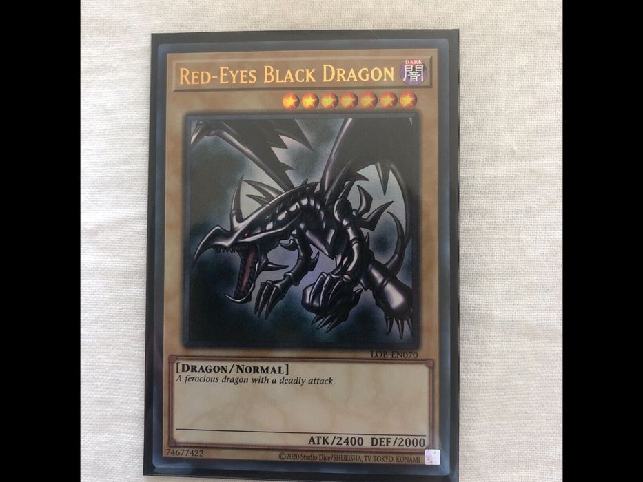 Red eyes black dragon lob 25th yugioh card
