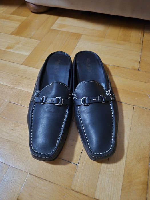 Saboți Premium Manila, Full Leather, Stil Moccasin - 41