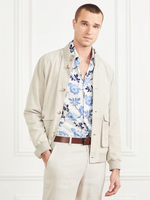 Vand geaca marciano by guess piele intoarsa bej noua