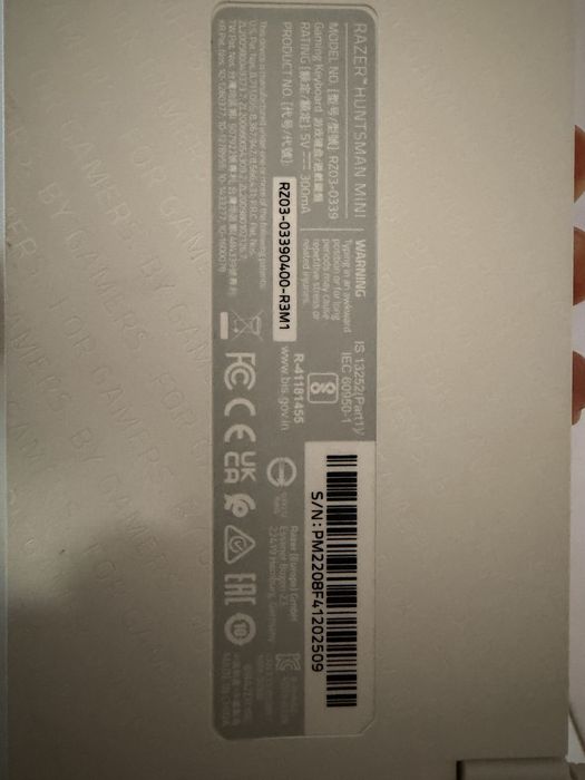 Razer huntsman mini. Optical purple