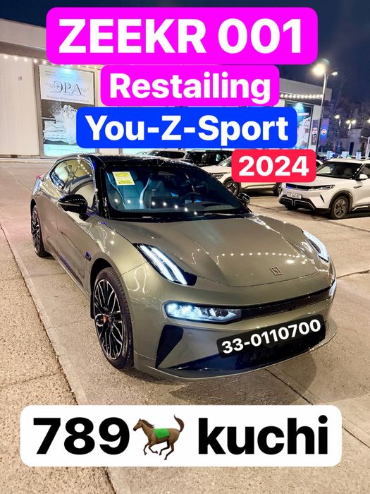 Zeekr 001 restailing you sport full. 2024 yil. Tozza ideal.