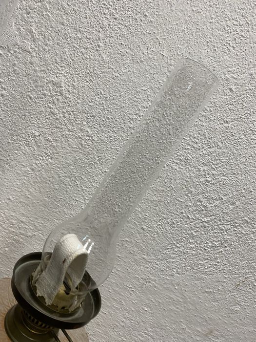 Огромни газени лампи с медна основа 80 см