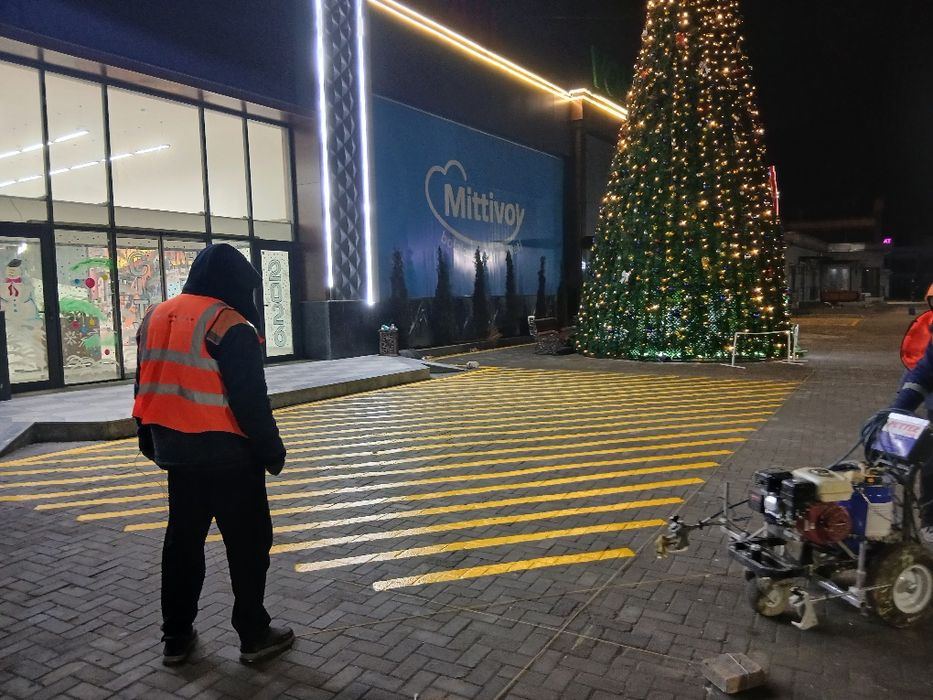 Дорожная разметка качественная и быстрая работа