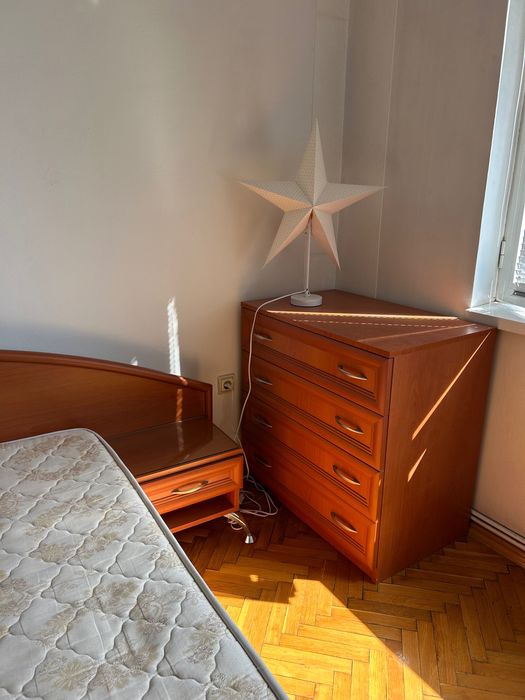 Легло, гардероб, пълен комплект мебели за спалня