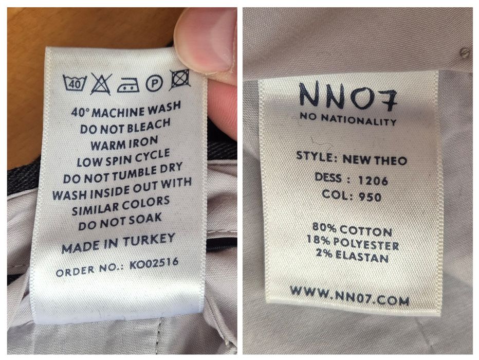 Pantaloni Premium NN07, New Theo Slim Fit, Scandi Style - W32 L34