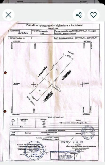 Teren 2.200 mp langa padure, la 11 km de Pitesti – ideal pentru casa