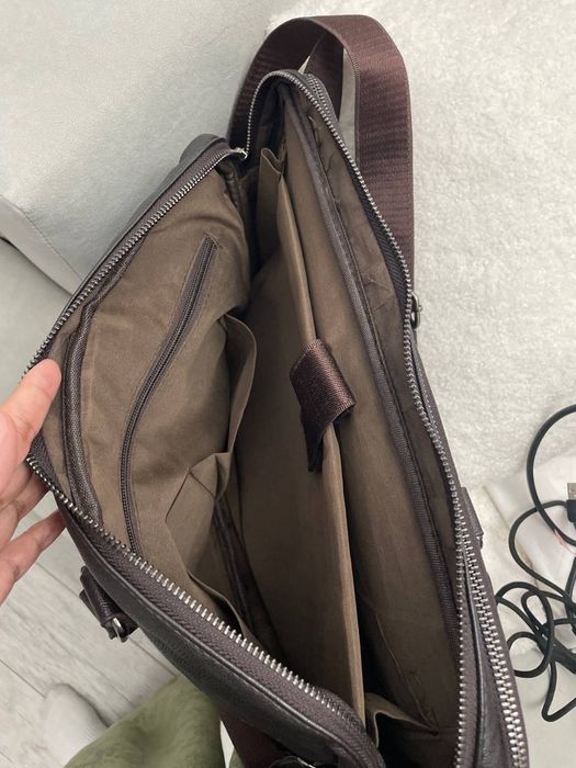 Коричневая кожанная сумка