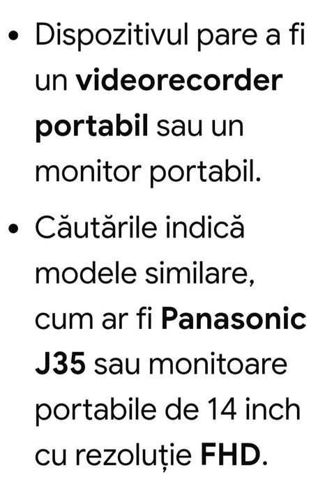 Monito portabil videorecorder