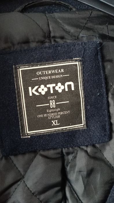 Palton barbati bleumarin Koton