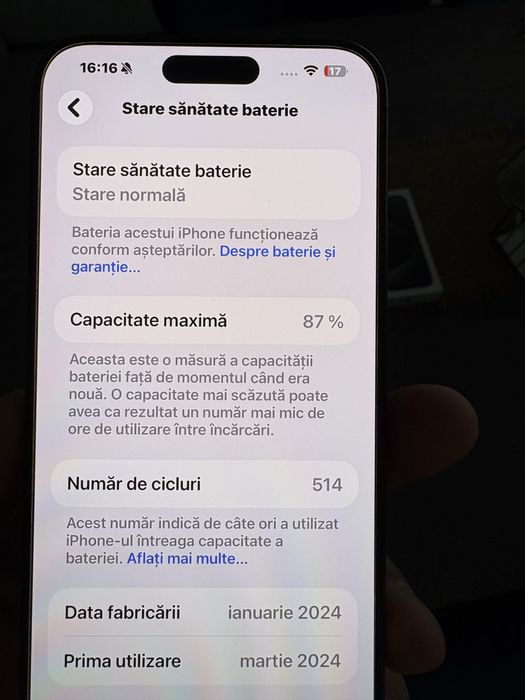 iPhone 15 Pro Max Black Titanium, 256 GB, Ca nou