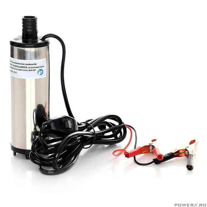 Pompa transfer combustibil 12V, 60W, motorina, lichide, Kraft