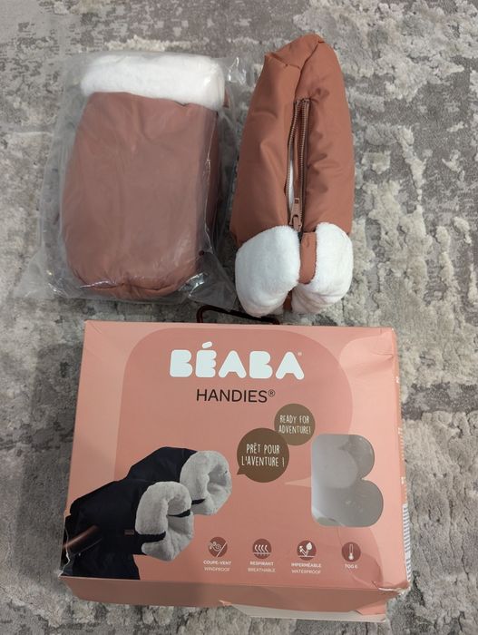 Vând Mănuși noi pentru cărucior Handies Beaba Heather Grey gri extra c