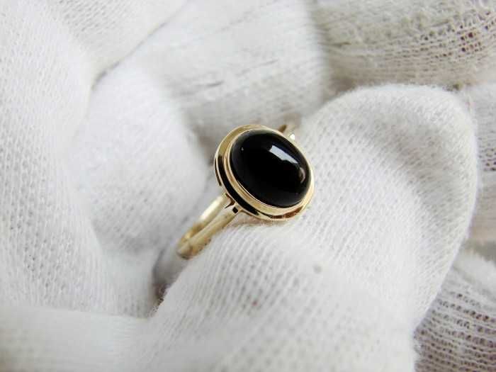 Inel Aur 14K Cu Noix Cabochon -