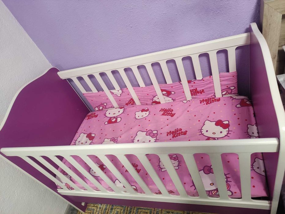 Patut copii 60/120 alb*roz