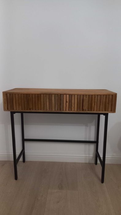 Consola din lemn de mango cu picioare metalice