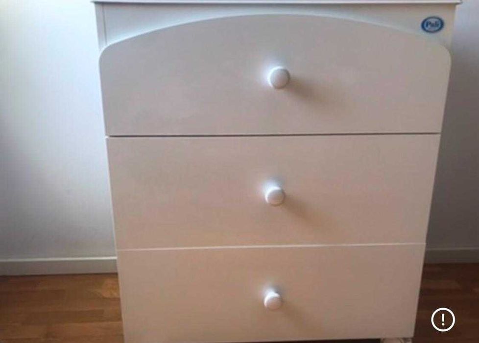 Comoda bebe PALI ITALIA Alb 3 Setare Cadita Detasabila  Masuta Infasat