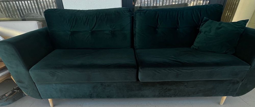 Sofa canapea extensibila verde