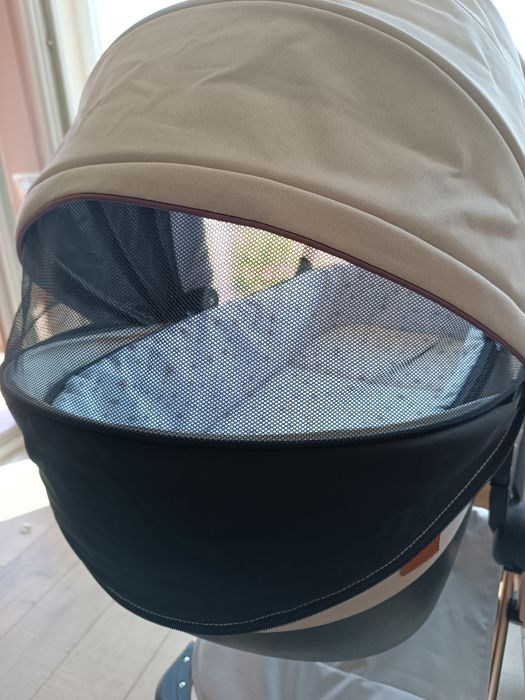 Moni Polly 3в1 - Комбинирана детска количка, бежова