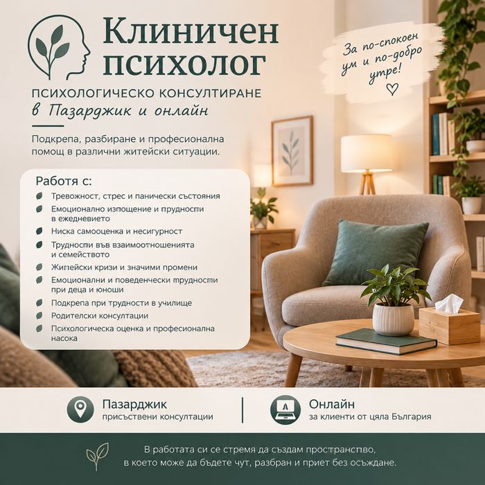 Клиничен психолог/ Психологическо консултиране