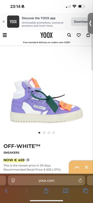 Off white sneakers- off court 3.0 purple