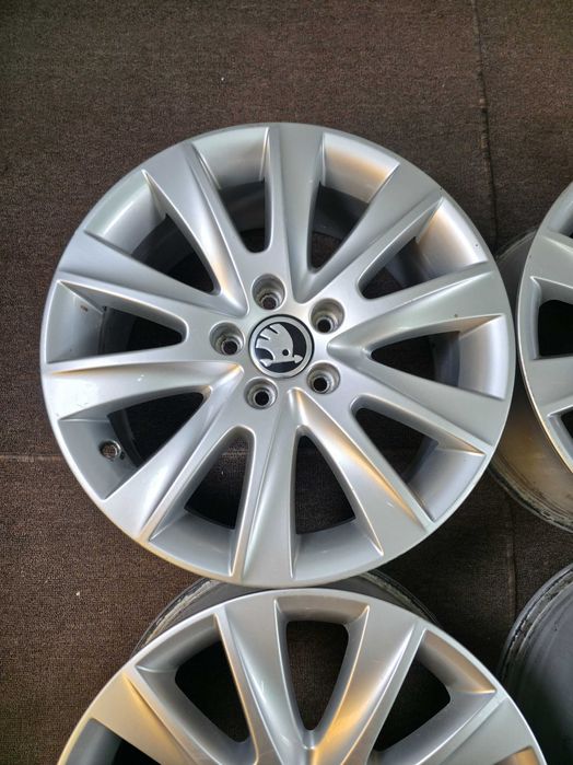 4 Jante Aliaj 5x112 17'' OEM VW Tiguan T-Roc Caddy Golf Passat Touran Sharan / Skoda Kodiaq Karoq Octavia YETI Superb 7J ET 43 !