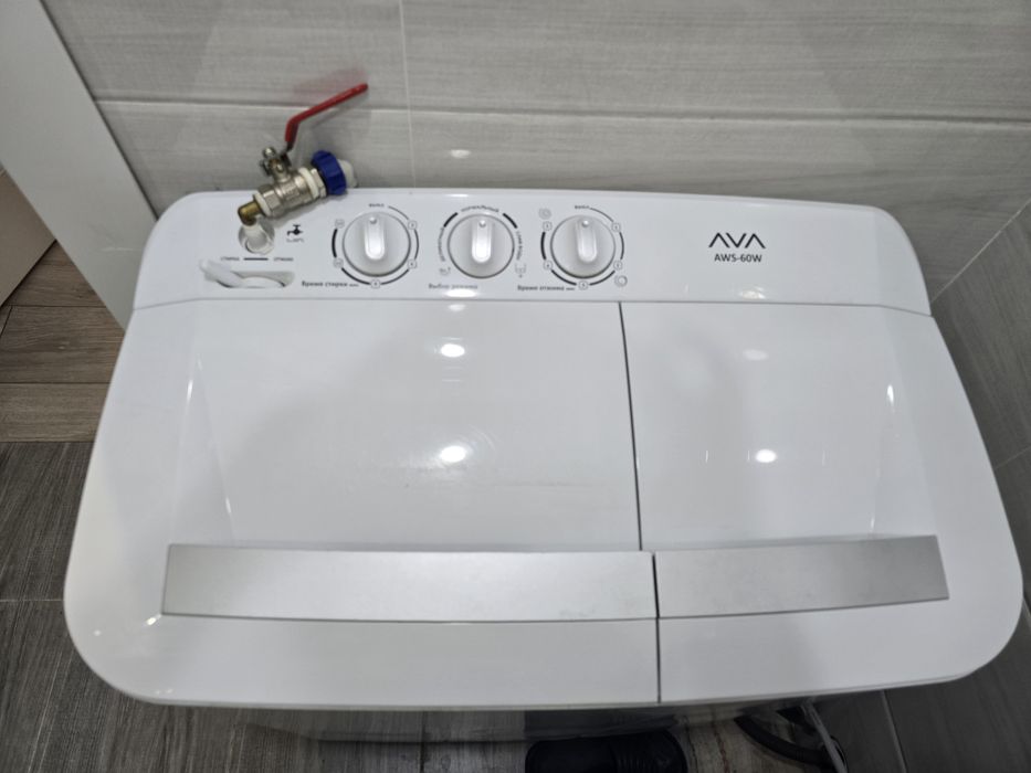 Продается стиральная машина AVA AWS-60W, 6 кг, полуавтомат