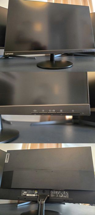 KIT Birou reglabil electric IKEA BEKANT + monitor Lenovo L27i