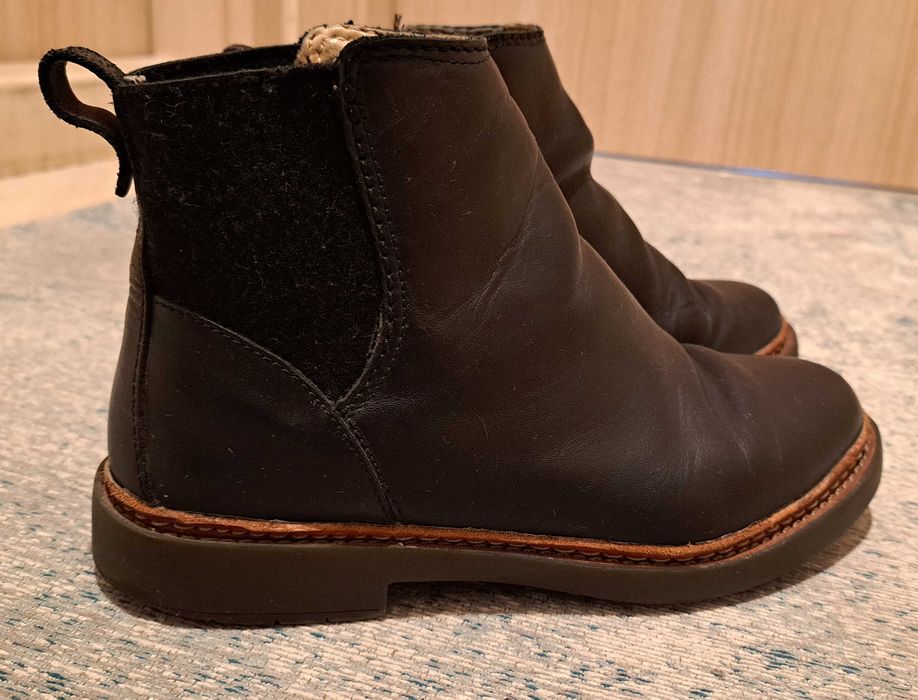 Дамски кожени черни боти Clarks, 37 номер