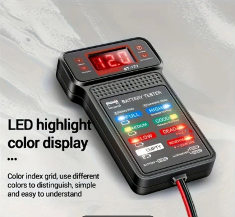 Автомагнитола и тестер аккумулятора