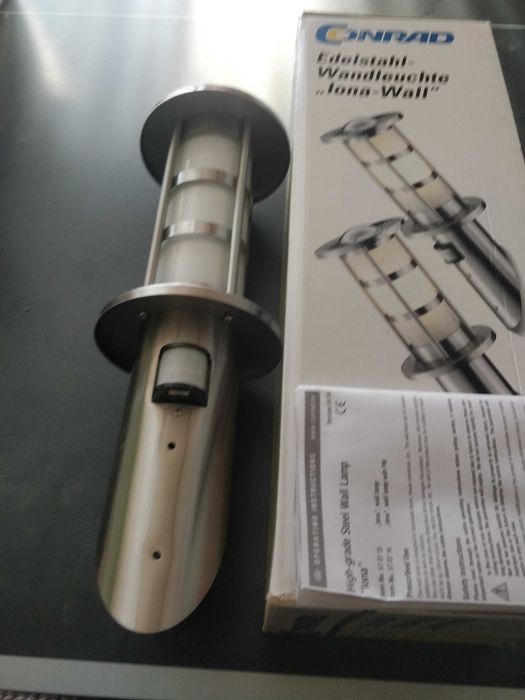 Lampa exterior otel inoxidabil cu senzor de miscare