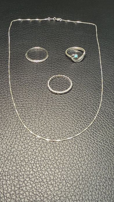 Сребърни пръстени синджир silver 925 чисто нови prasten lanec  sinjir