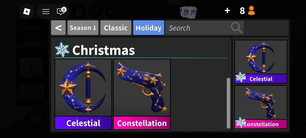 Celestial set și heartwand Mm2 Murder Mystery