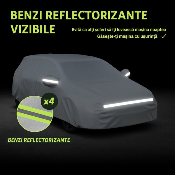 Husă auto Favoto pentru hatchback, impermeabila, 370 - 400 cm
